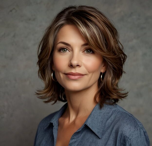 layered hairstyles for over 50