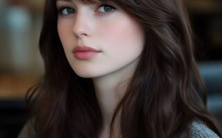 long layered hair with bangs