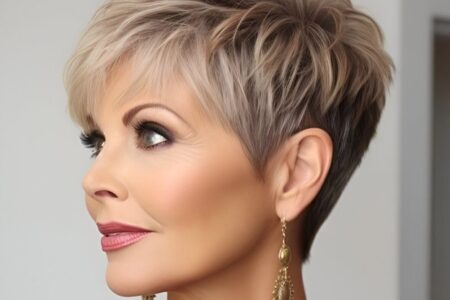 Short pixie cuts for older women