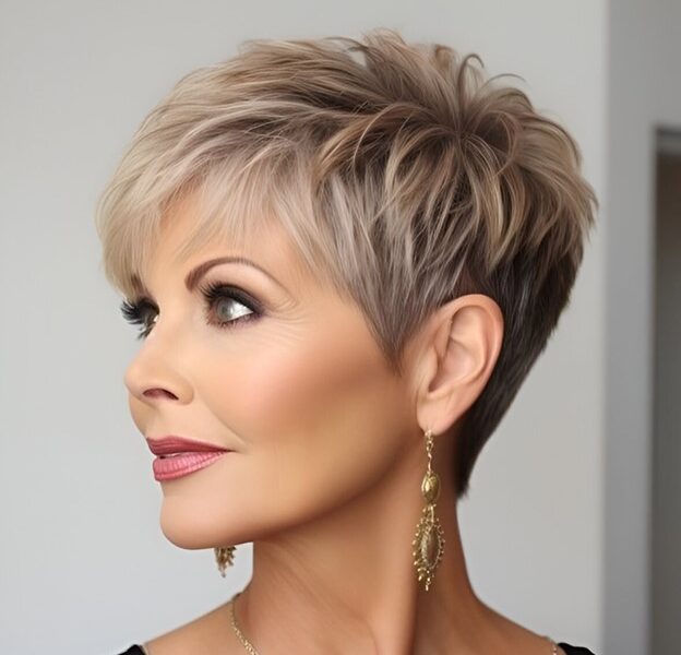 Short pixie cuts for older women