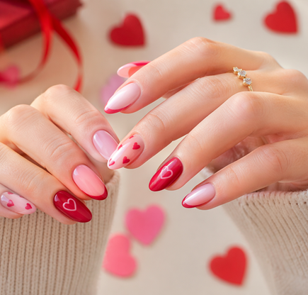 valentines nails