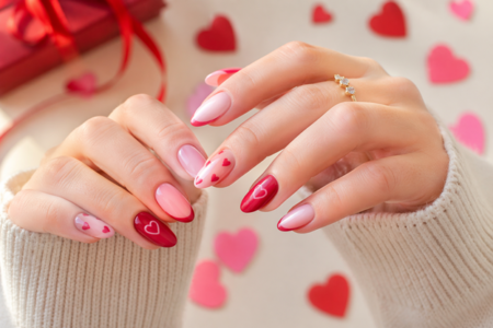 valentines nails